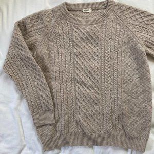 Aran Wool Cashmere Jumper Sweater Pullover